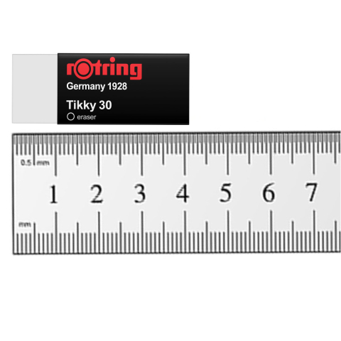 Radiera Tikky 30 Rotring pentru Stergere Curata si Precisa a Creionului Grafit, Dimensiuni 41x12x17 mm [1]