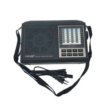 Radio portabil AM/FM/SW, cu bluetooth si player MP3 USB/TF, VT-NS-9060BT, antena telescopica, negru [1]