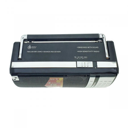 Radio portabil FM/LW/SW, cu maner, antena telescopica, VT-23300, port iesire jack 3.5mm, dimensiuni 20.5 x 11.5 x 9 cm, ABS, negru [1]