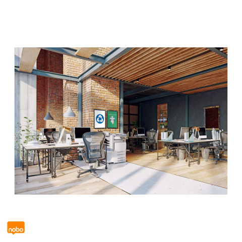 Rama click Nobo Impression Pro A4 din aluminiu, pentru perete, cu cleme cu profil redus, schimbare rapida a afisului, 235x13x325 mm, grafit [5]