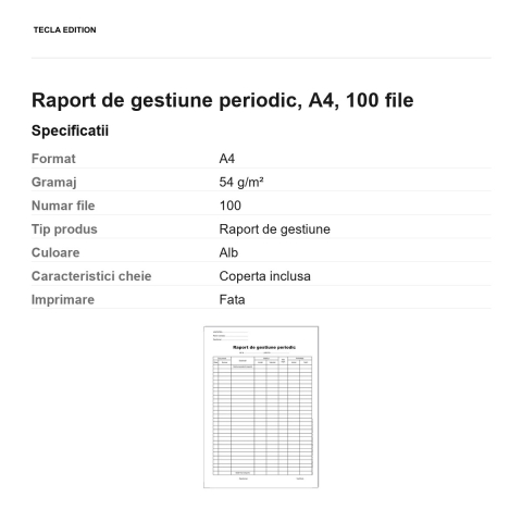 Raport de gestiune periodic, A4, 100 file [2]