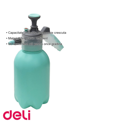 Recipient plastic cu pulverizator pentru plante Deli, capacitate 2 litri, pentru gradina si ingrijire plante [2]