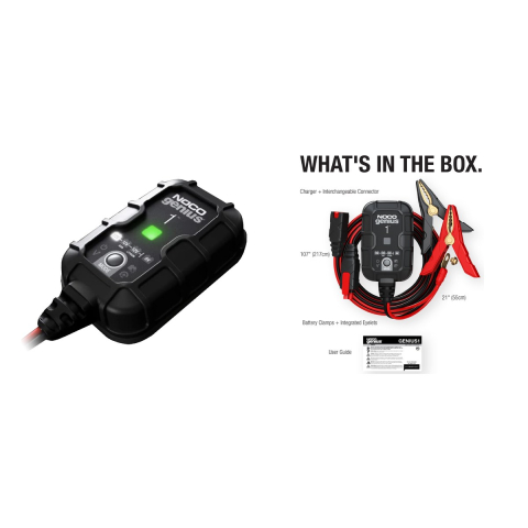 Redresor auto Noco Genius 1 (GENIUS1), 6 V / 12 V, 1 A, pentru baterii plumb-acid si litiu de pana la 30 Ah, incarcator si mentinere, 92 x 59 x 32 mm [3]
