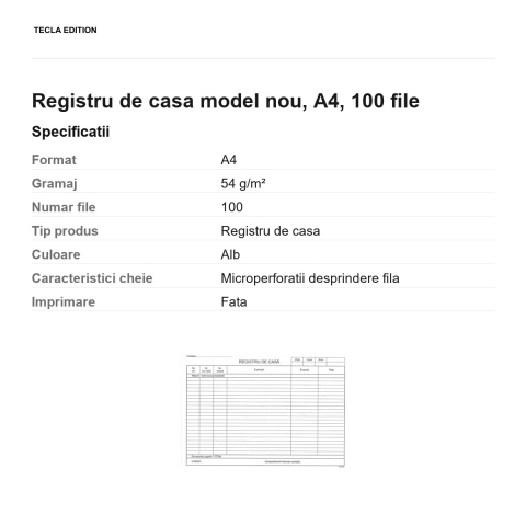 Registru de casa model nou, A4, 100 file [2]