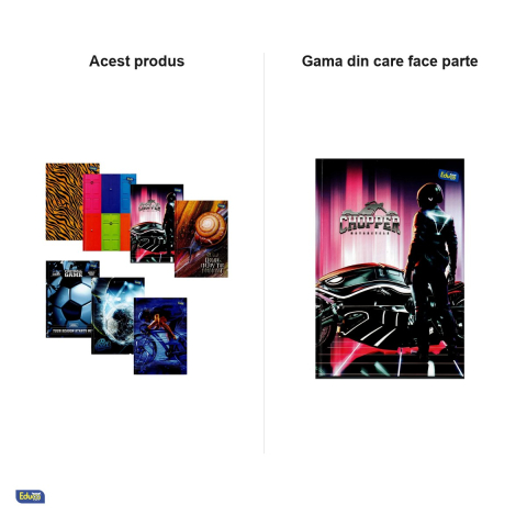 Registru Educa A5, 96 file, dictando, 60 g/mp, coperta diverse modele, 148x210 mm [6]