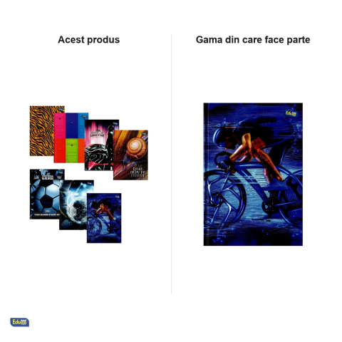 Registru Educa A5, 96 file, velin, 60 g/mp, coperta diverse modele, 148x210 mm [5]