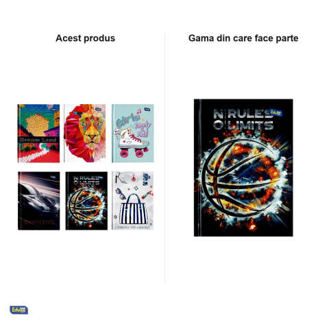 Registru Educa A6, 96 file, matematica, 60 g/mp, coperta diverse modele, 105x148 mm [6]