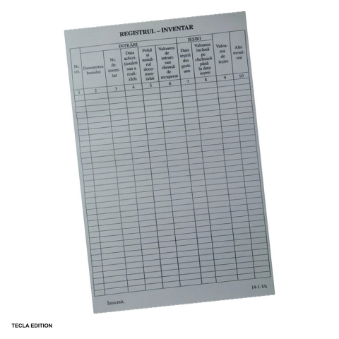 Formulare tipizate - Registru inventar vertical, A4, 100 file