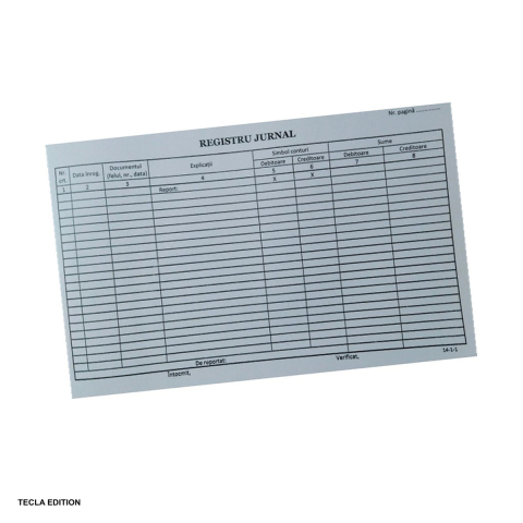Formulare tipizate - Registru jurnal orizontal Gold, A4