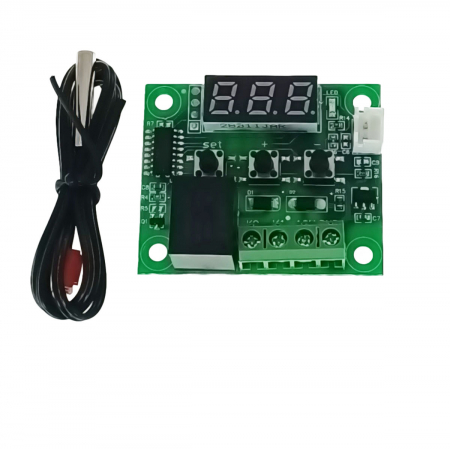 Regulator de temperatura W1209, cu senzor, 7 parametri, interval de la -30°C pana la 110°C, afisaj LED, pentru aplicatii de incalzire si racire [1]