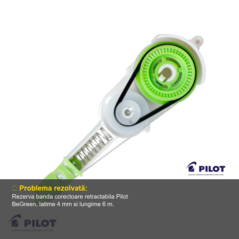 Rezerva banda corectoare retractabila Pilot BeGreen, 4 mm x 6 m, materiale reciclate [3]