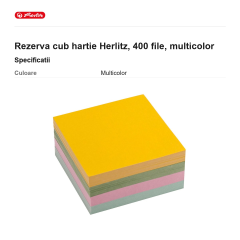 Rezerva cub hartie Herlitz, 400 file, multicolor [2]