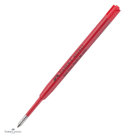 Rezerve pentru pixuri cu bila - Rezerva Faber-Castell, varf M de 0,6 mm, gel, rosu
