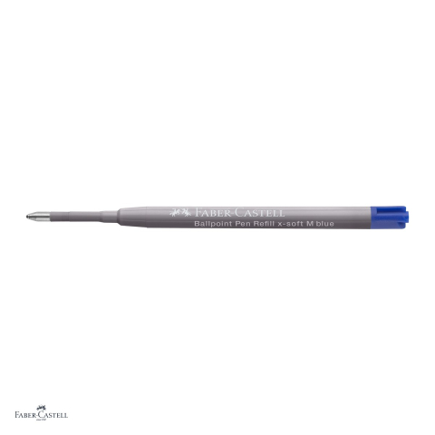 Rezerva Faber-Castell x-soft, varf M, pentru instrumente cu rezerve standard de mare capacitate, albastru [3]