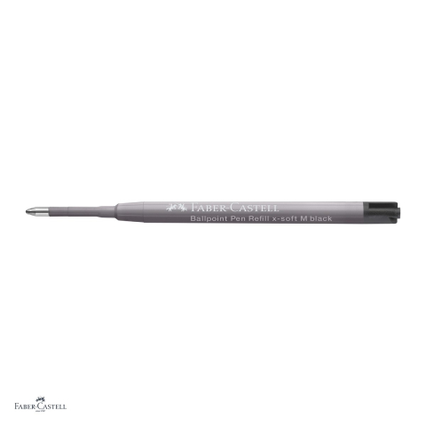 Rezerva Faber-Castell x-soft, varf M, pentru instrumente cu rezerve standard de mare capacitate, negru [3]