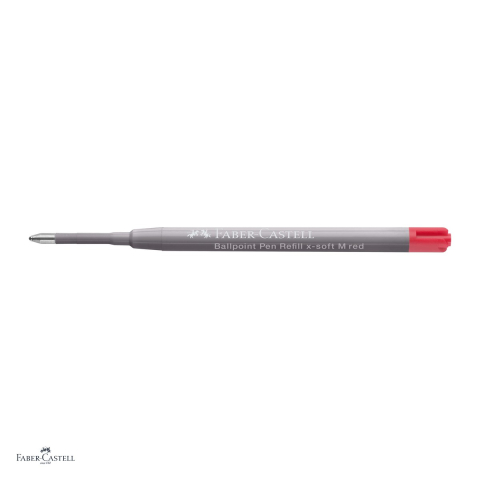 Rezerva Faber-Castell x-soft, varf M, pentru instrumente cu rezerve standard de mare capacitate, rosu [3]