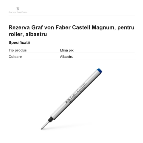 Rezerva Graf von Faber Castell Magnum, pentru roller, albastru [2]