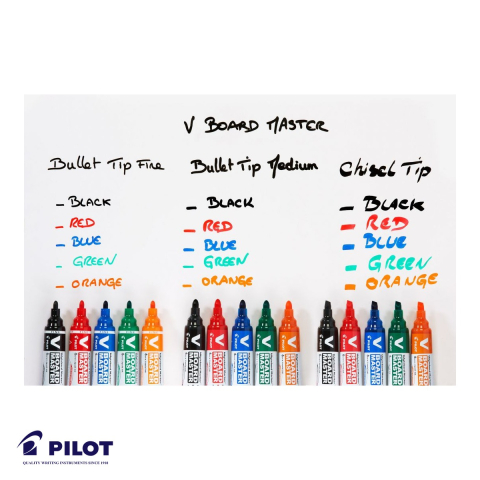 Rezerva marker whiteboard Pilot V-Board Master, cerneala rosie, pentru scriere pe table albe [3]