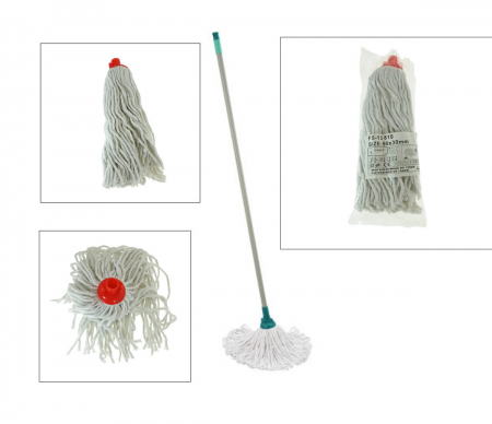 Rezerva mop din bumbac, alb, 150Gr [2]