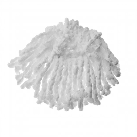 Rezerva mop rotativ, diametrul parte prindere 16 cm, microfibre cu lungime de 15 cm, alba [1]