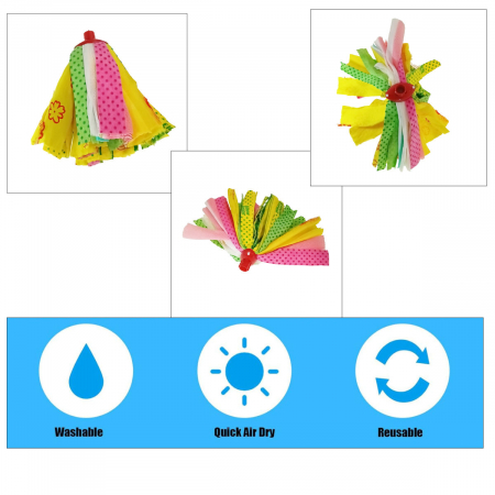 Rezerva mop universala, Trendy, 120g, microfibra, multicolor [3]