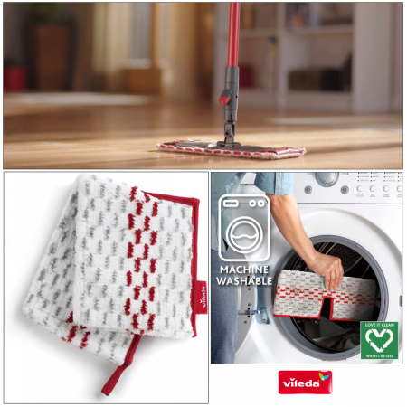 Rezerva mop Vileda 1-2 Spray Max 19921, din microfibra, cu 2 fete, reutilizabila [3]