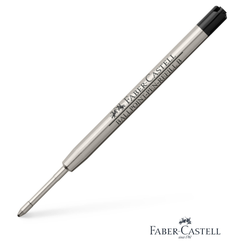 Rezerve si Mine pentru Pixuri - Rezerva Neagra pentru Pix Faber-Castell, Varf Metalic B, Capacitate Mare, Pentru Semnaturi si Evidentiere