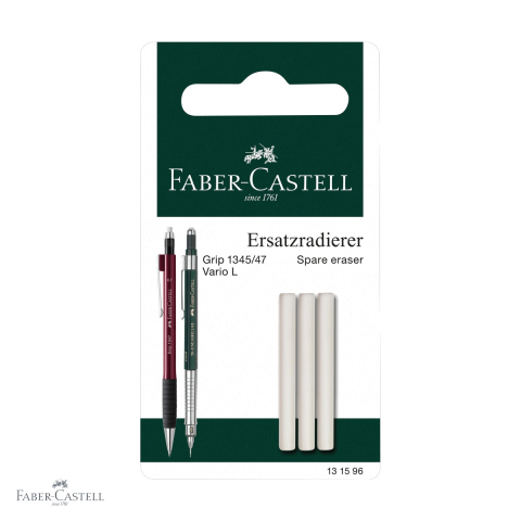 Corectoare si radiere - Rezerva radiera Faber-Castell Grip 1345/47, set 3 bucati, compatibila creion mecanic