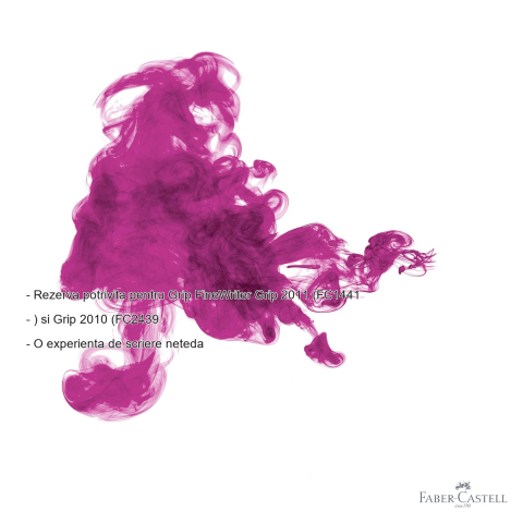 Rezerva roller Faber-Castell Grip FineWriter, cerneala roz, compatibila Grip 2011 si Grip 2010 [1]