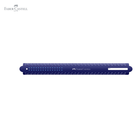Rigla Faber-Castell Dots 30 cm, plastic reciclat, model cu puncte metalice, pentru scoala [4]