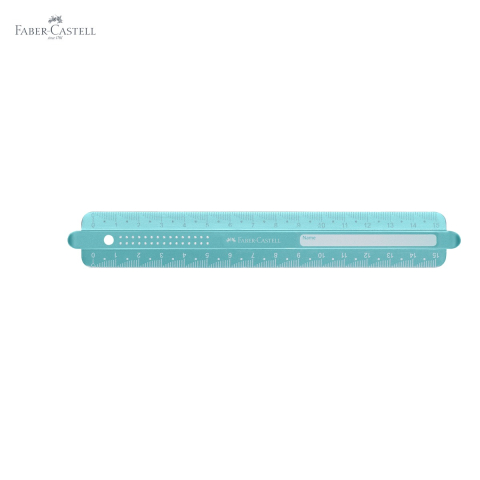 Rigla Faber-Castell Sparkle 15 cm, plastic reciclat, culori metalice stralucitoare, pentru scoala [4]