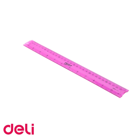 Rigla flexibila 30 cm Deli, PVC rezistent, sistem metric si inch, pentru scoala si birou [4]