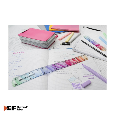 Rigla flexibila 30 cm Eberhard Faber Rainbow, plastic rezistent, pentru scoala si birou [3]