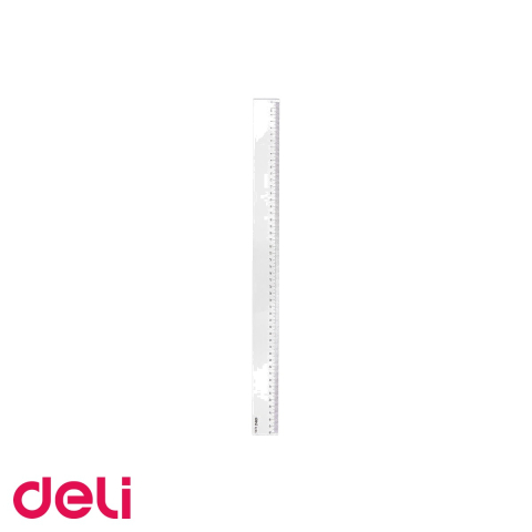 Desen tehnic si proiectare - Rigla transparenta Deli 50 cm, plastic, sistem metric, pentru scoala si birou