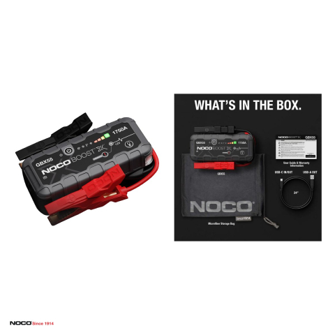 Robot de pornire auto NOCO Boost X GBX55, 12 V, 1750 A curent de pornire, litiu-ion, motoare pe benzina pana la 7,5 L si diesel pana la 5,0 L, lanterna LED 200 lm, powerbank USB-C [3]