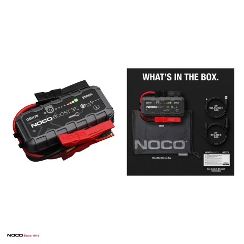 Robot de pornire auto NOCO Boost X GBX75, 12 V, 2500 A curent de pornire, litiu-ion, motoare pe benzina pana la 8,5 L si diesel pana la 6,5 L, lanterna LED 400 lm, powerbank USB-C, IP65 [3]