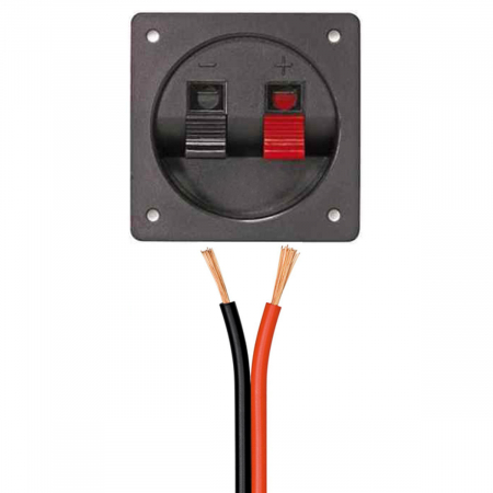 Rola 100 metri cablu pentru difuzoare si boxe, diametru 2 x 0.75 mm, rosu cu negru [3]