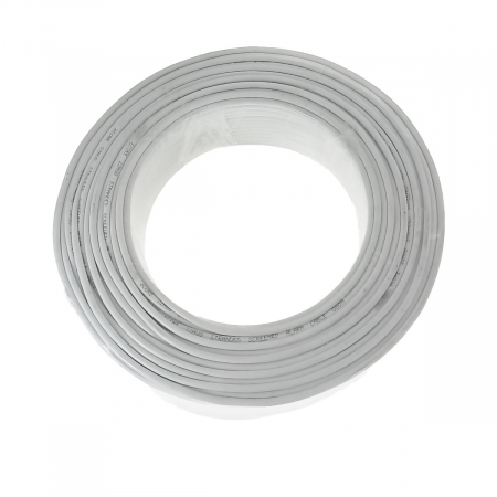 Rola 100m cablu alarma ecranat, FTP, 6 x 0.22mm2, 22AWG, CCS, alb [1]