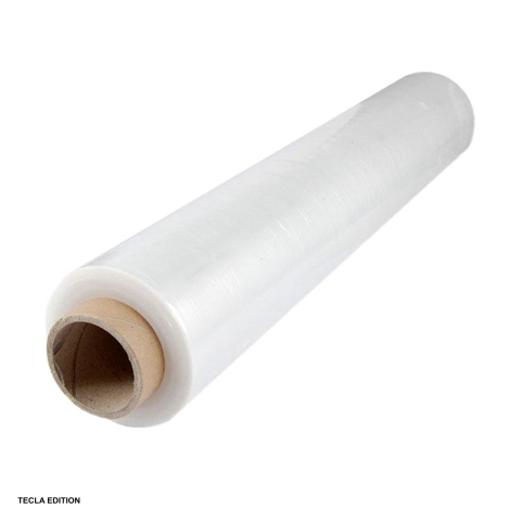Bricolaj - Rola 123 m folie stretch manuala din LLDPE, grosime 23 microni, greutate 2 kg inclusiv tubul de carton de 600 g, latime 500 mm, transparenta