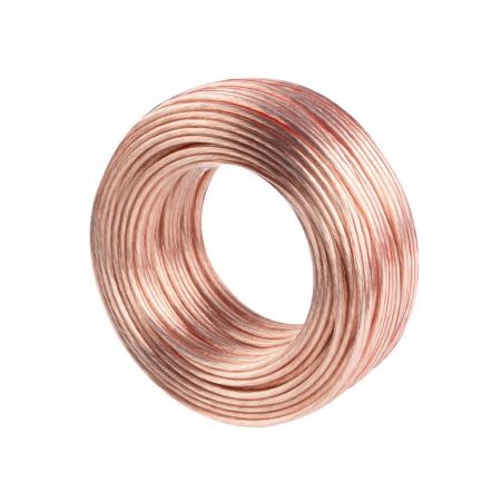 Fara conectori - Rola 25m cablu pentru boxe, 2 x 1.5mm2, Lanberg 42956, din cupru, transparent
