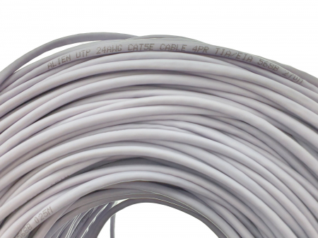 Rola cablu UTP, Alien 00124, cat 5e, lungime 305m, AWG 24, CCA, de legatura retea, ethernet, gri [2]