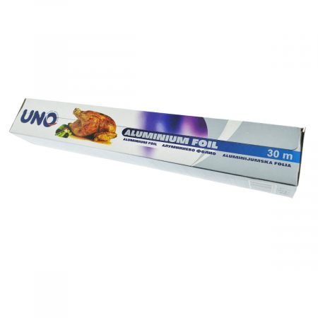 Rola folie de aluminiu UNO, 30CM X 30M, pentru uz alimentar si general [2]