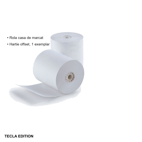 Rola hartie pentru casa de marcat Tecla Edition, 76mm, 25m, hartie offset 1 exemplar [2]