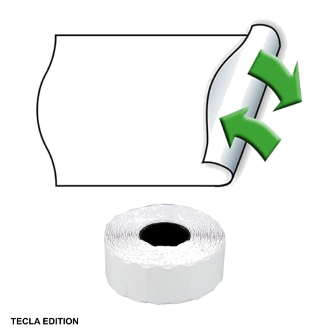 Role de pret albe Tecla Edition, 26x16 mm, 1000 etichete pe rola, pentru etichetare rapida [3]