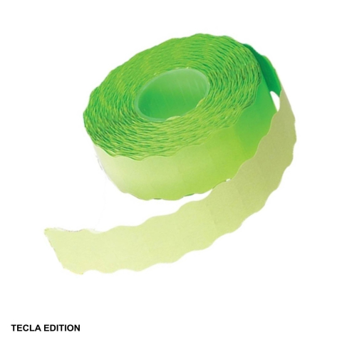 Etichete de pret si role autoadezive - Role de pret Tecla Edition, 26x12 mm, verzi, 1500 etichete pe rola, pentru etichetare produse