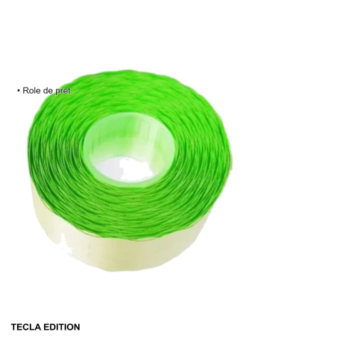 Role de pret Tecla Edition, 26x16 mm, verzi, 1000 etichete per rola, pentru etichetare produse [2]