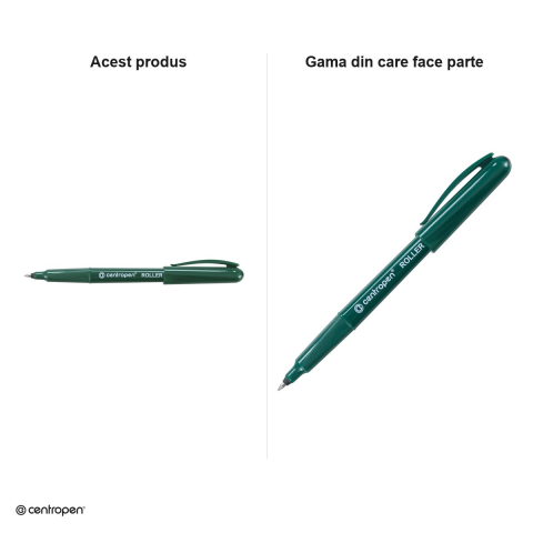 Roller Centropen 4615 F cu capac, varf 0.3 mm, negru [3]