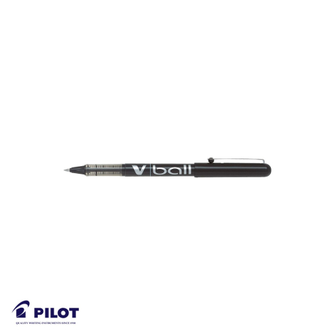 Birotica papetarie - Roller cu cerneala lichida Pilot V-Ball 0.5mm, varf conic, scriere fina, negru