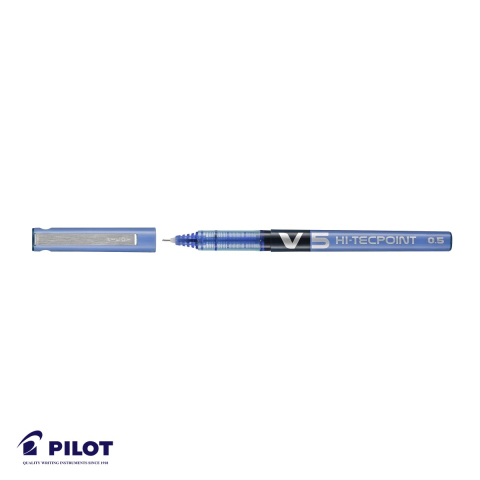 Roller cu cerneala lichida Pilot V5 Hi-Tecpoint 0.5mm, scriere fina si precisa, albastru [3]
