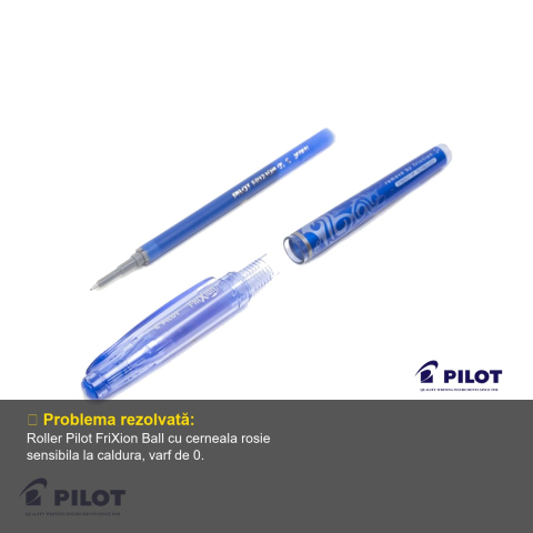 Roller cu cerneala termo-erasabila Pilot FriXion Ball 0.5mm, varf fin, rosu [3]